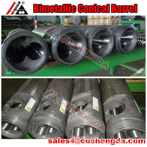 Bimetall-Extruder konische Doppelschnecke und Zylinder für PVC-Rohr